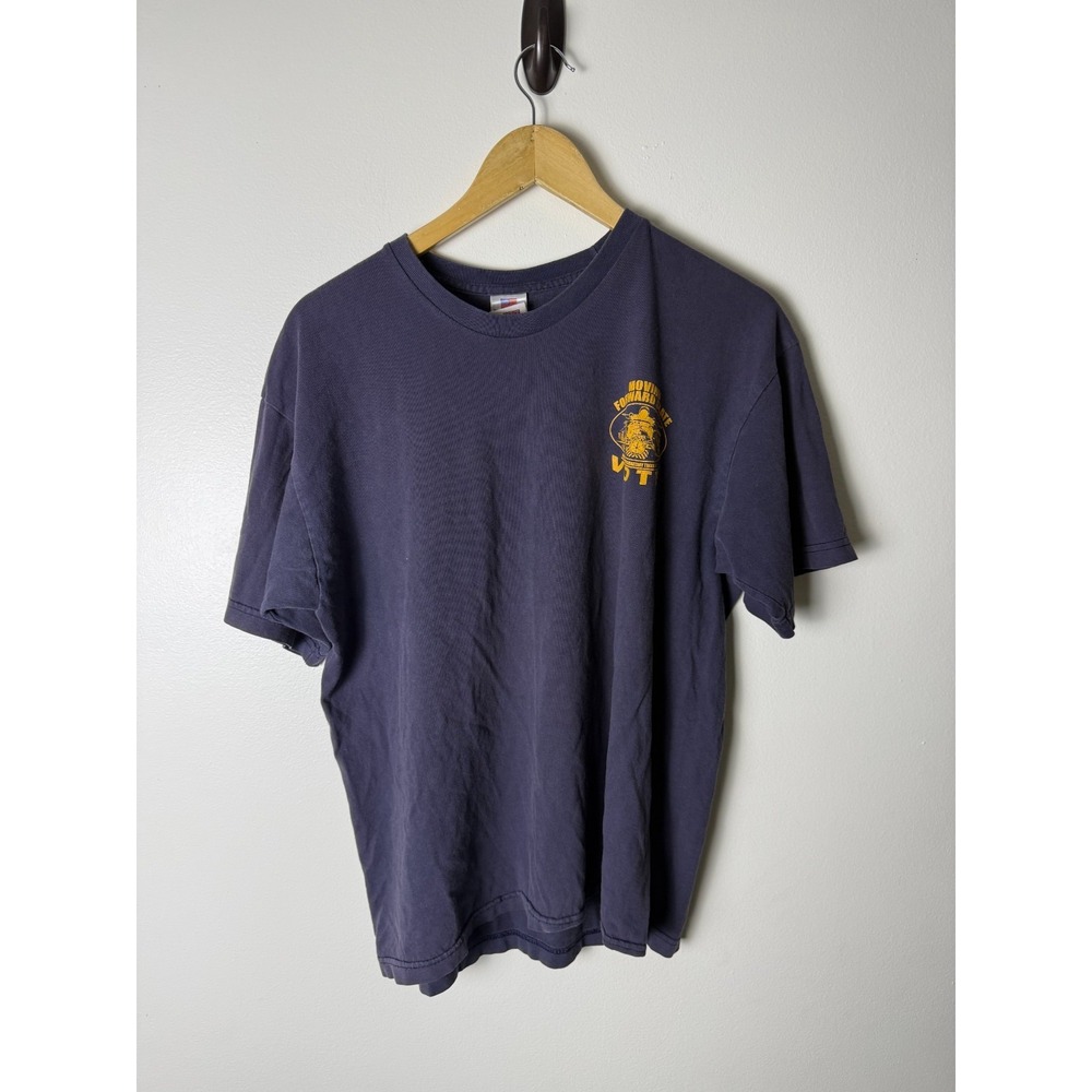 Vintage Secretary Treasurer T-Shirt Mens L Blue Double Sided